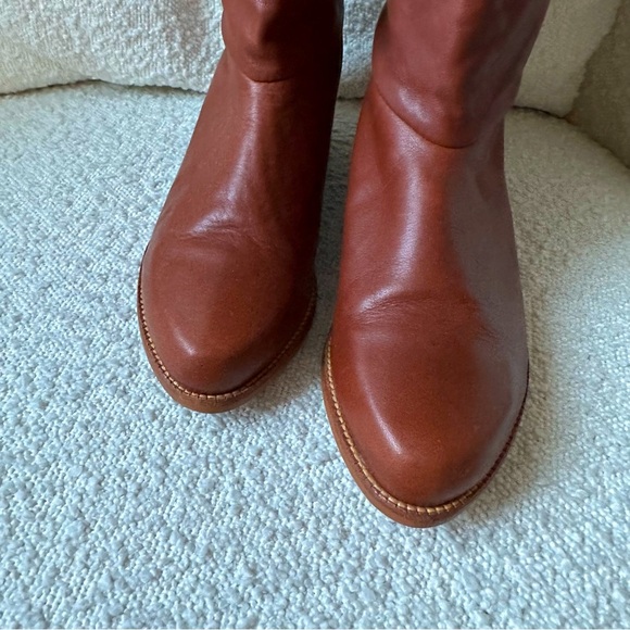 VINTAGE Zodiac Leather Riding Cowgirl Boots 6.5 Boho - Picture 3 of 7